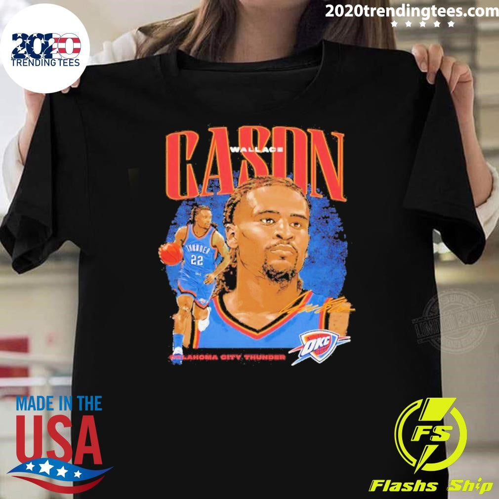Cason Wallace Dual Graphic Oklahoma City Thunder Shirt