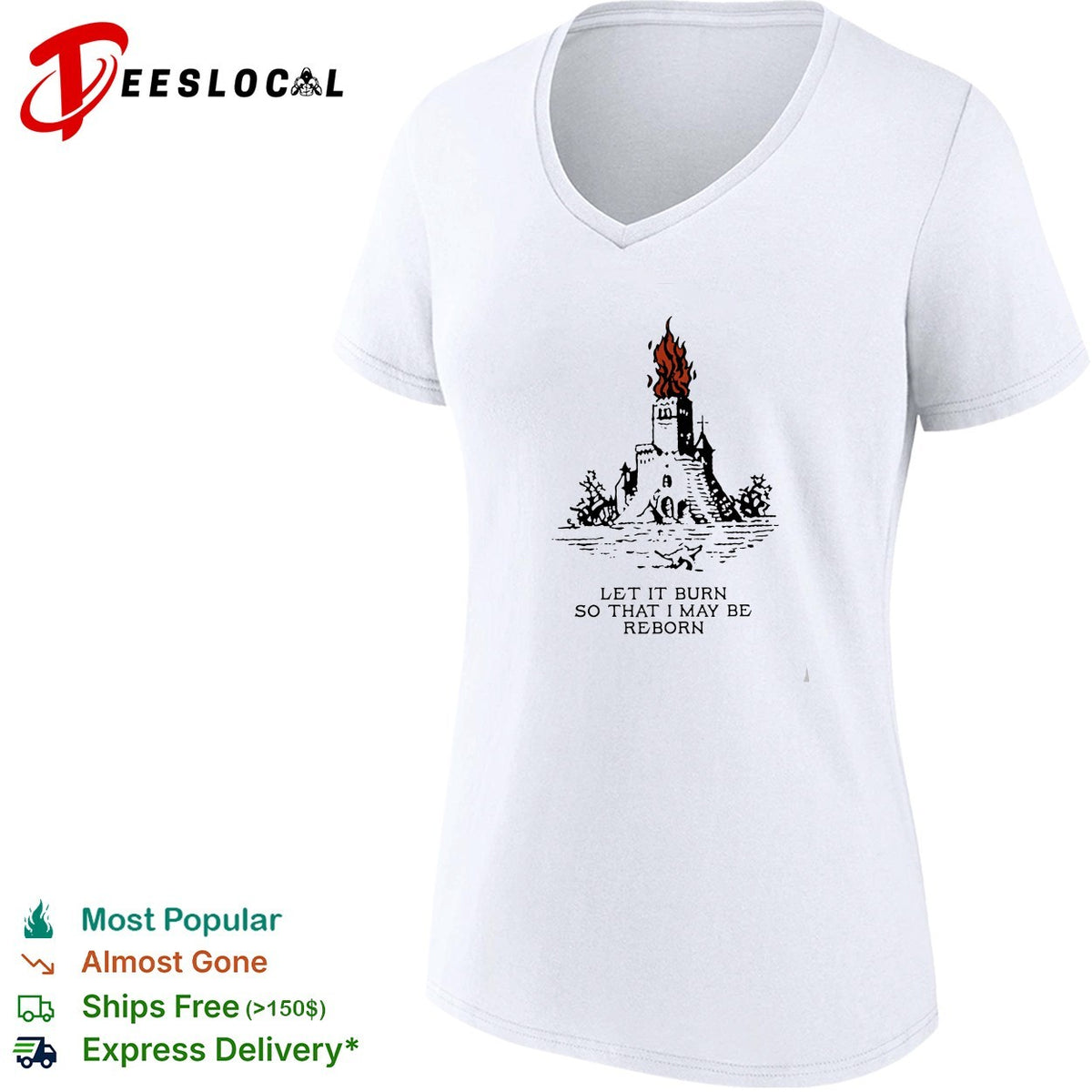 Castle let it burn so that I may be reborn fire shirt