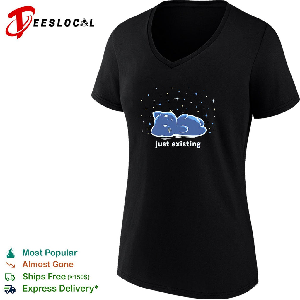 Cat just existing looking up at the stars shirt