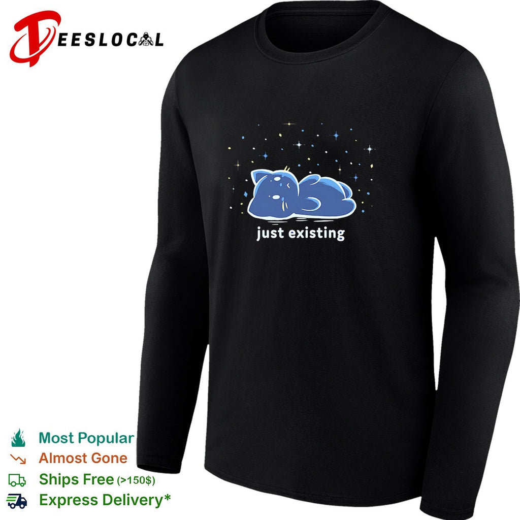 Cat just existing looking up at the stars shirt