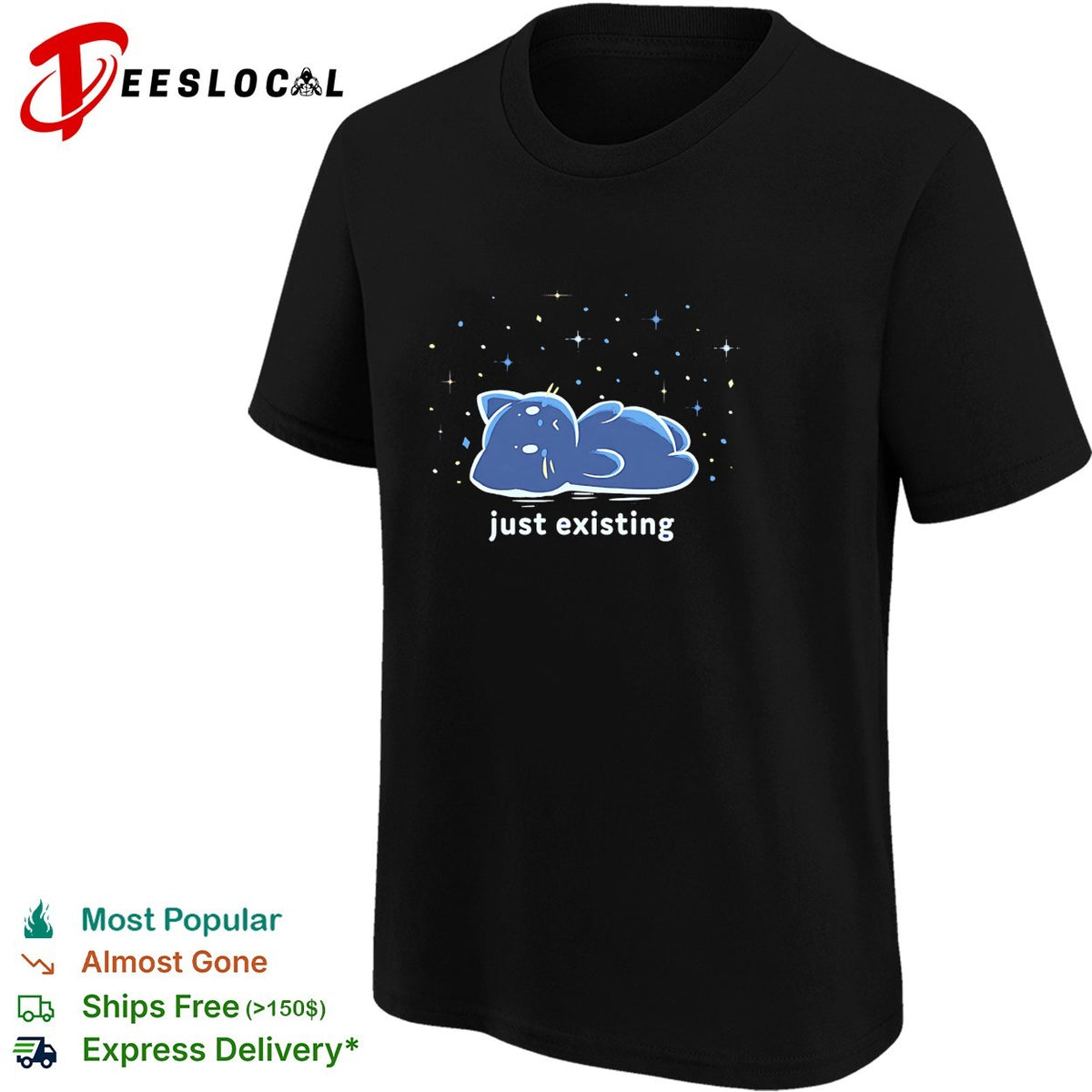 Cat just existing looking up at the stars shirt