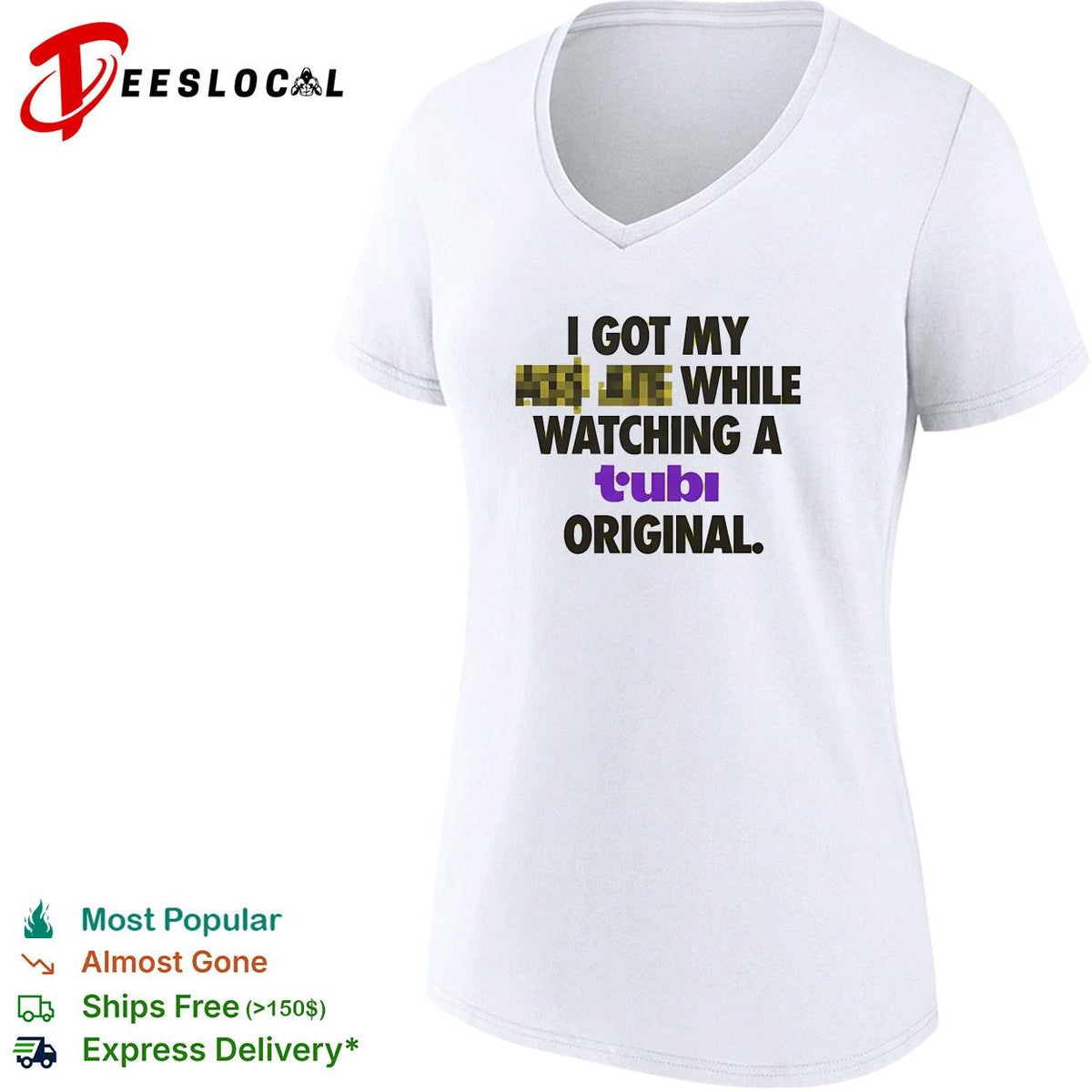Censored joke streaming original humor bold text shirt