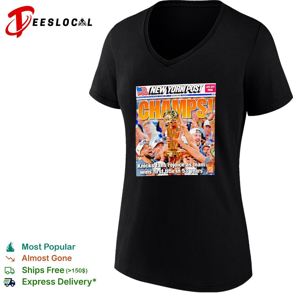 Champs newspaper front page basketball celebration shirt
