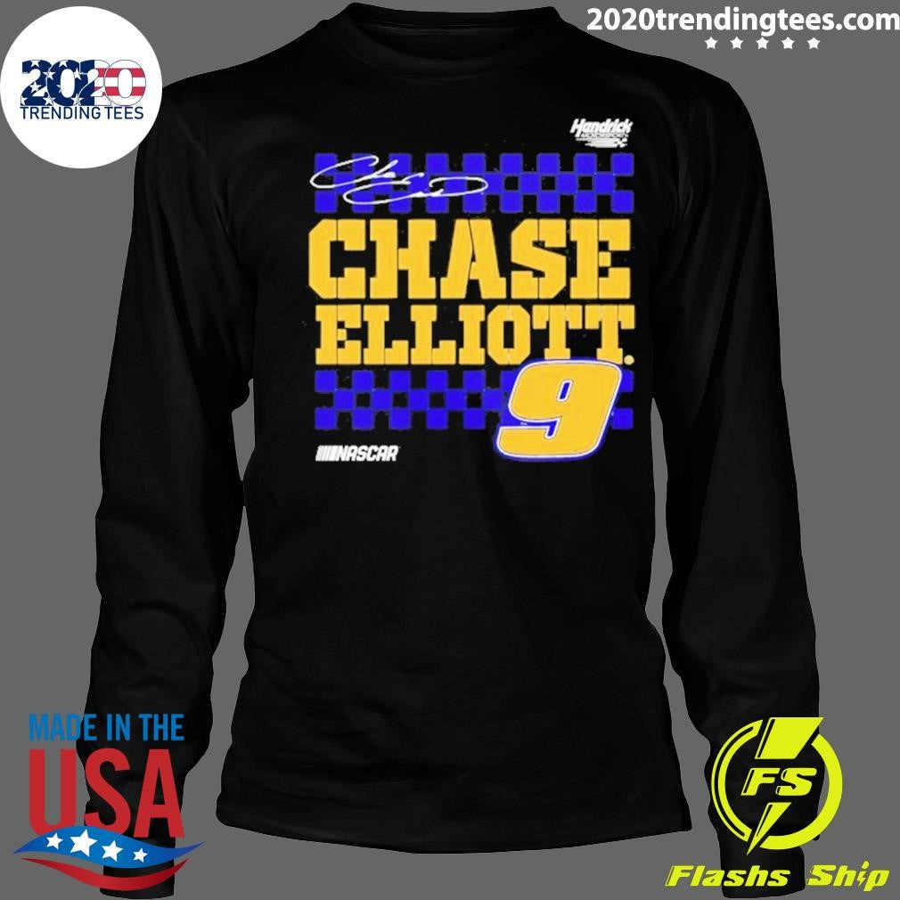 Chase Elliott 9 Nascar Vive La Fete Autographed Shirt