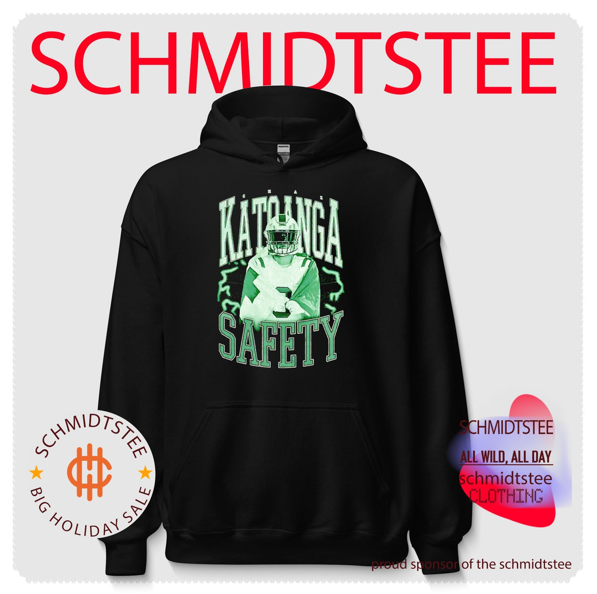 Chaz Katoanga Safety football defensive back graphic shirt