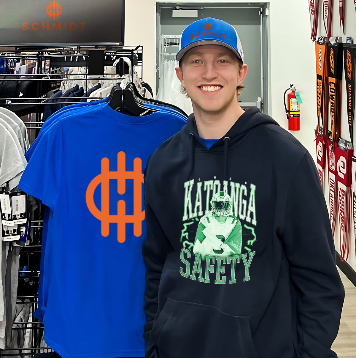 Chaz Katoanga Safety football defensive back graphic shirt