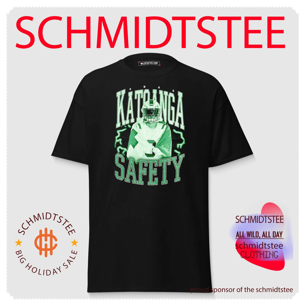 Chaz Katoanga Safety football defensive back graphic shirt