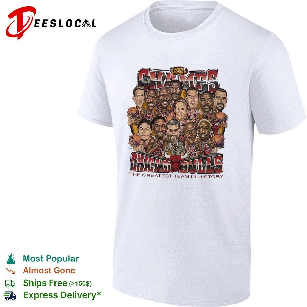 Chicago Bulls 1996 NBA Finals Champs shirt