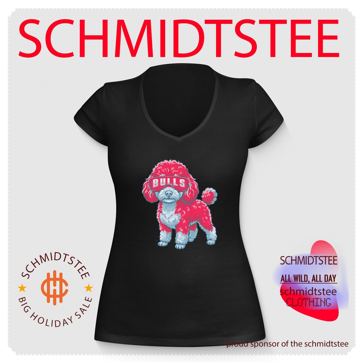 Chicago Bulls Teacup Poodle cartoon shirt