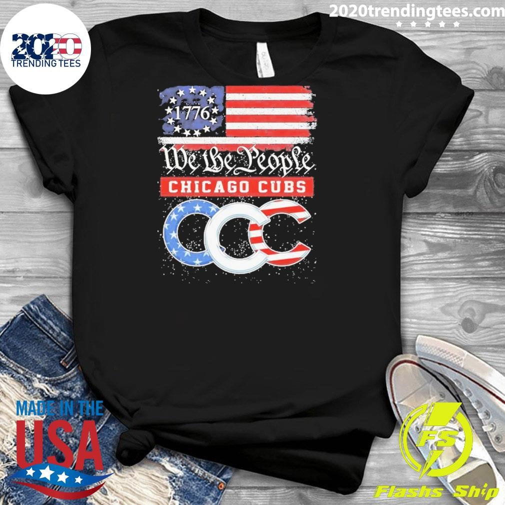Chicago Cubs Baseball We The People 1776 American Flag Shirt