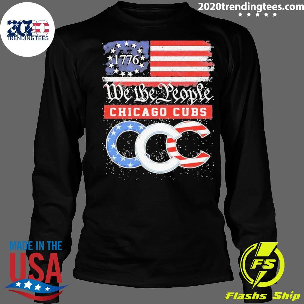 Chicago Cubs Baseball We The People 1776 American Flag Shirt