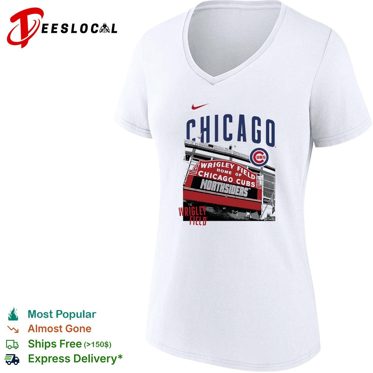 Chicago Cubs Wrigley Field Northsiders Major League Baseball Team Logo shirt