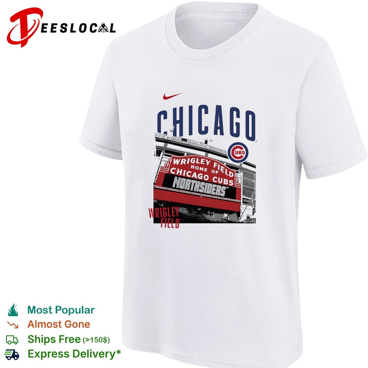 Chicago Cubs Wrigley Field Northsiders Major League Baseball Team Logo shirt