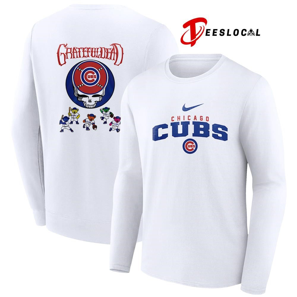 Chicago Cubs x Grateful Dead bear mascot shirt