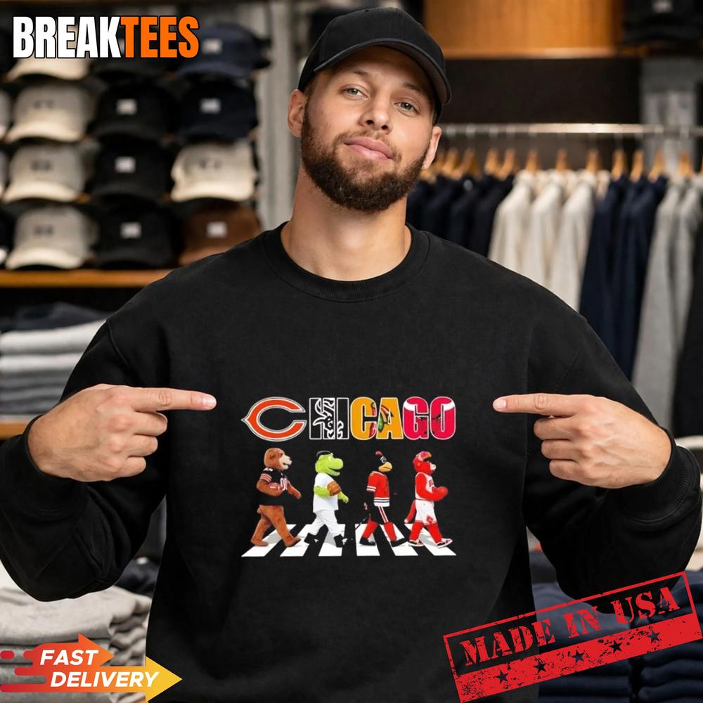 Chicago Sports Mascots Abbey Road Shirt