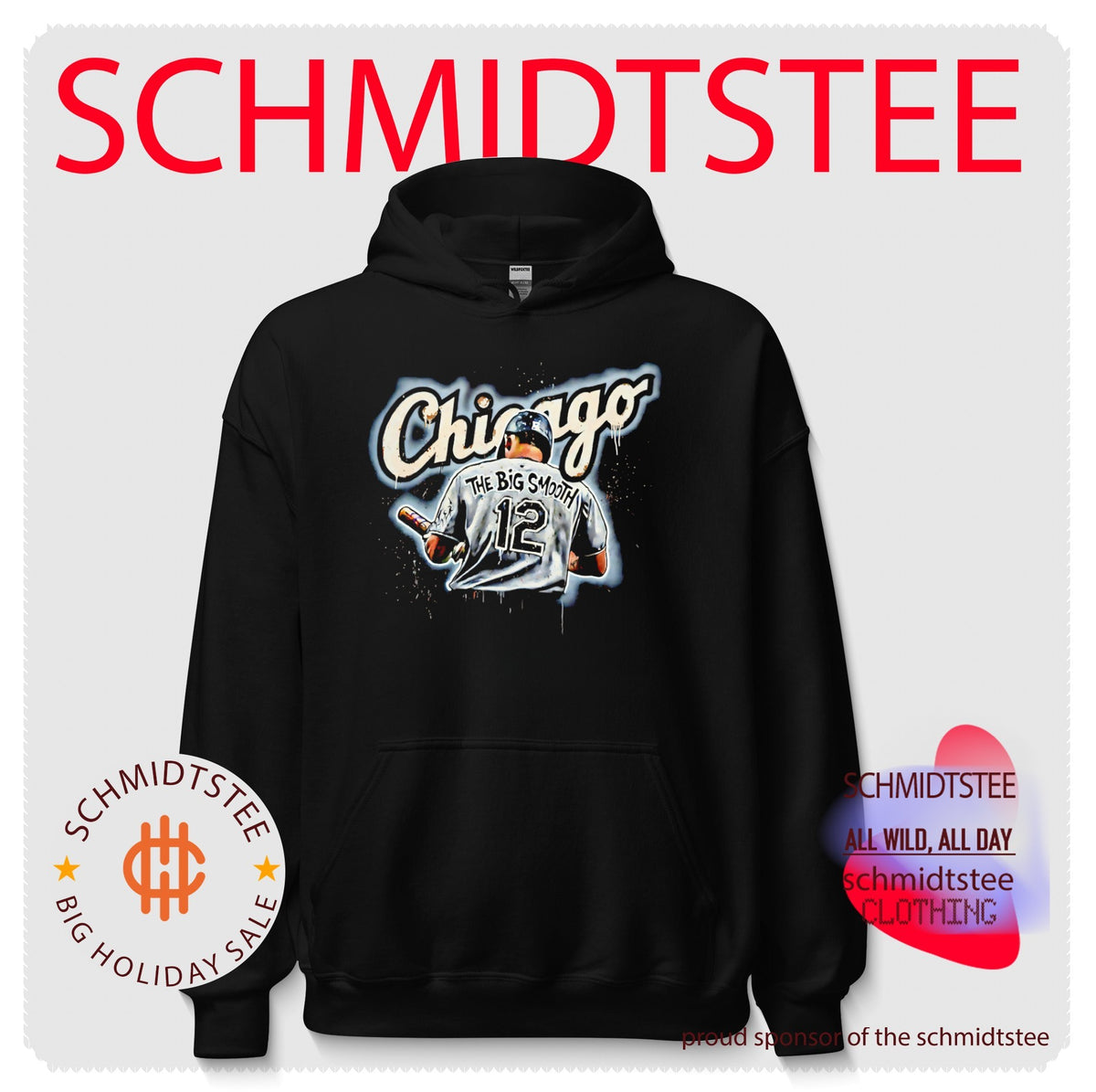 Chicago The Big Smooth 12 Baseball Player paint shirt