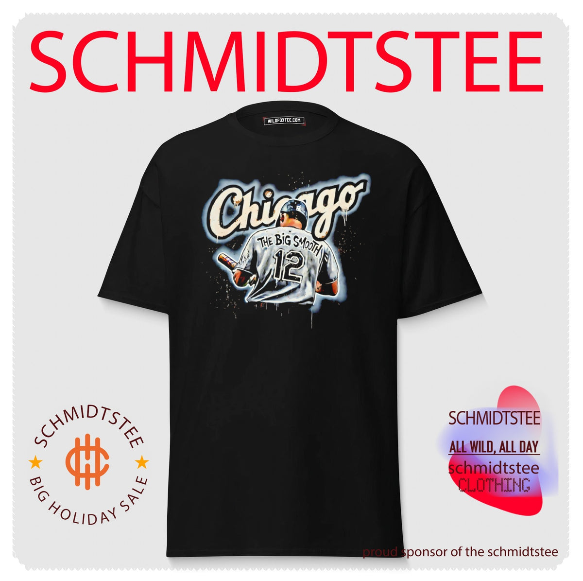 Chicago The Big Smooth 12 Baseball Player paint shirt