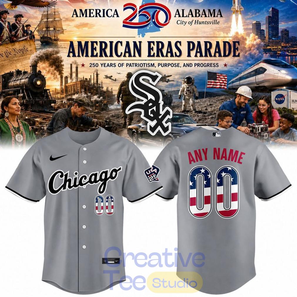 Chicago White Sox USA 250 Fourth of July Road Stadium Baseball Jersey