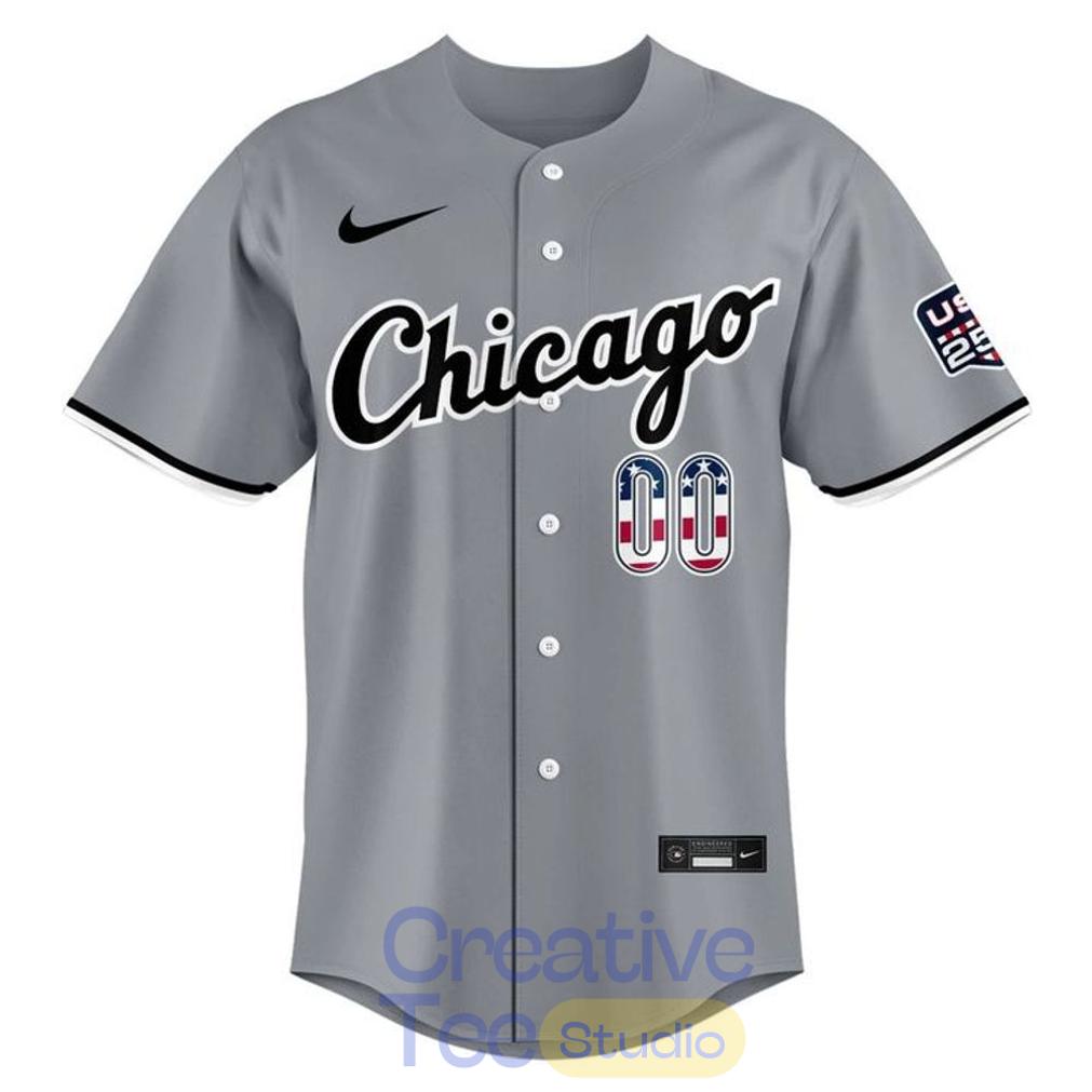 Chicago White Sox USA 250 Fourth of July Road Stadium Baseball Jersey