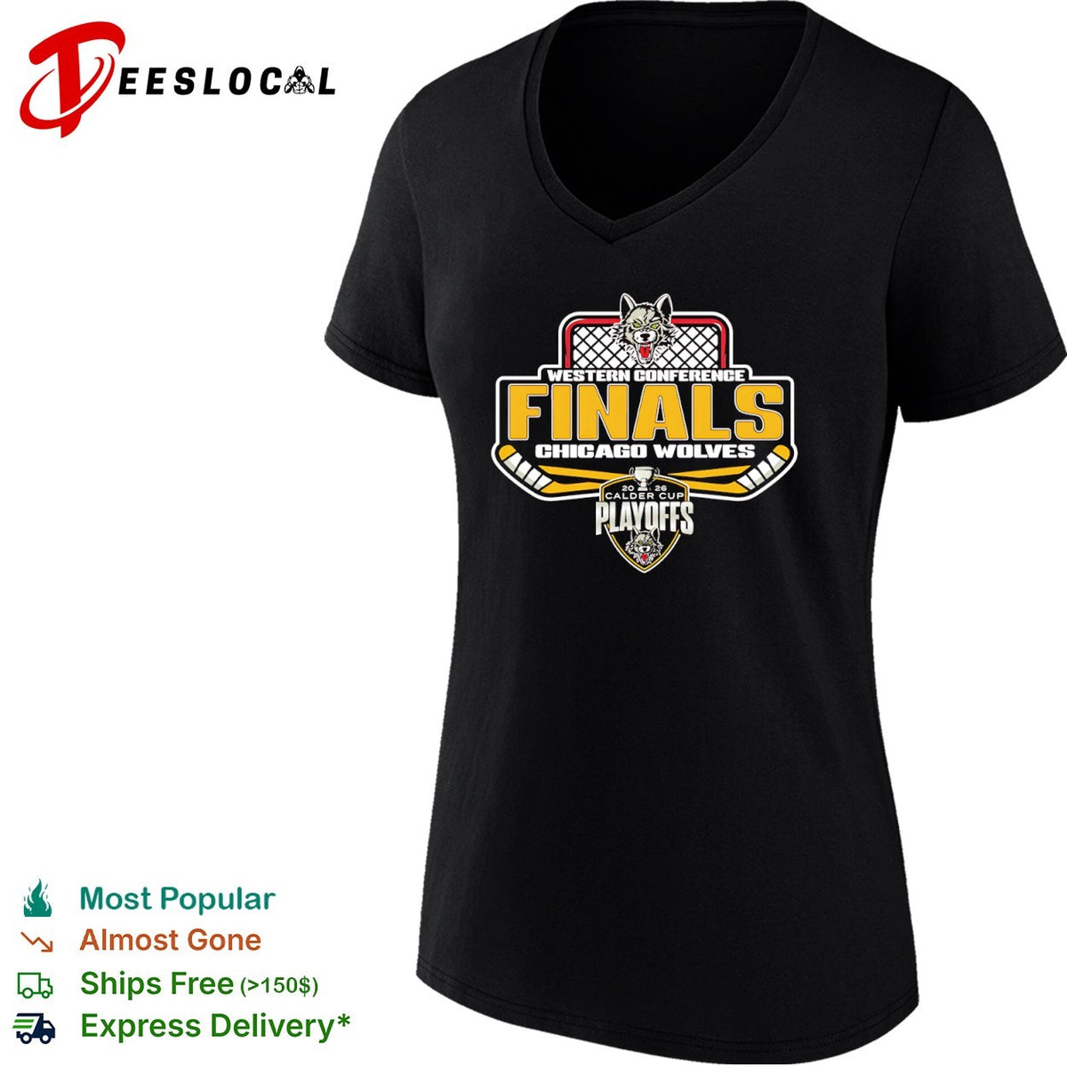 Chicago Wolves Western Conference Finals 2026 Calder Cup Playoffs hockey shirt