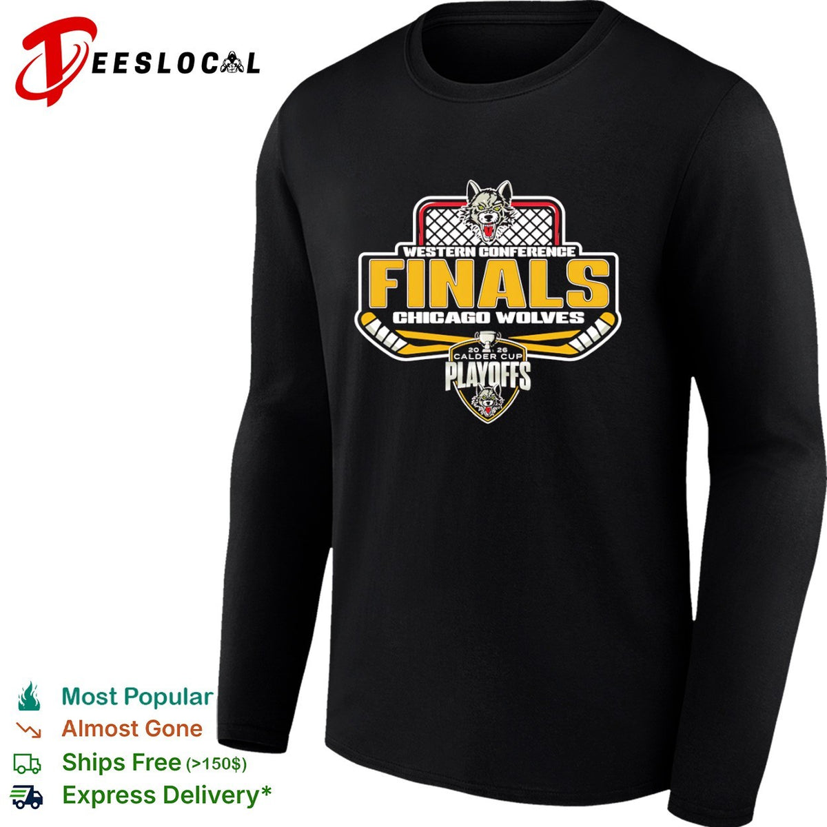 Chicago Wolves Western Conference Finals 2026 Calder Cup Playoffs hockey shirt