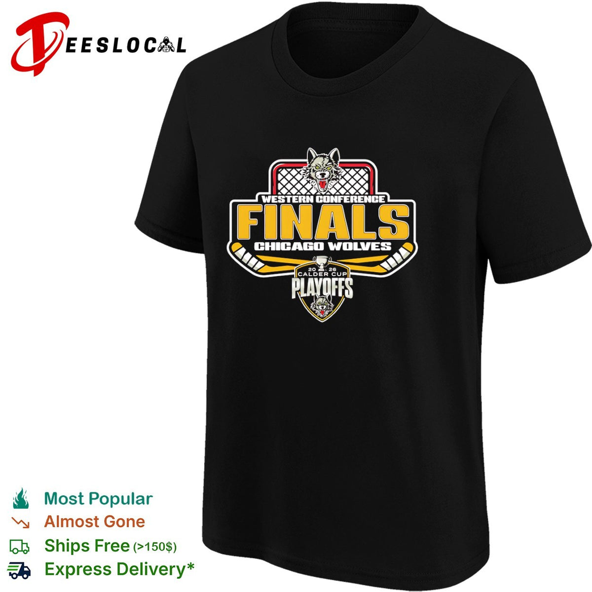 Chicago Wolves Western Conference Finals 2026 Calder Cup Playoffs hockey shirt