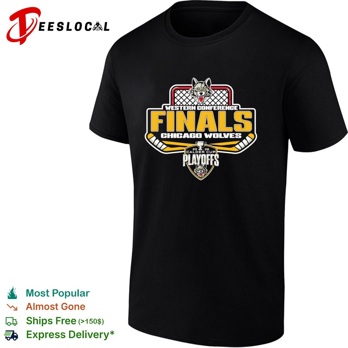 Chicago Wolves Western Conference Finals 2026 Calder Cup Playoffs hockey shirt