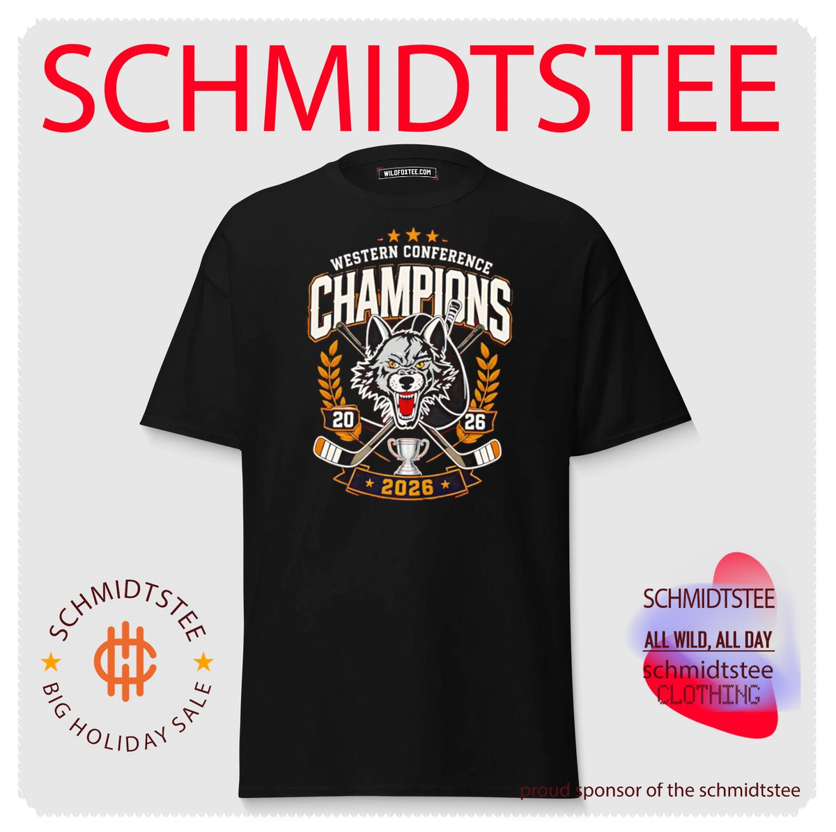 Chicago Wolves Wolf Pack Western Champions 2026 logo shirt