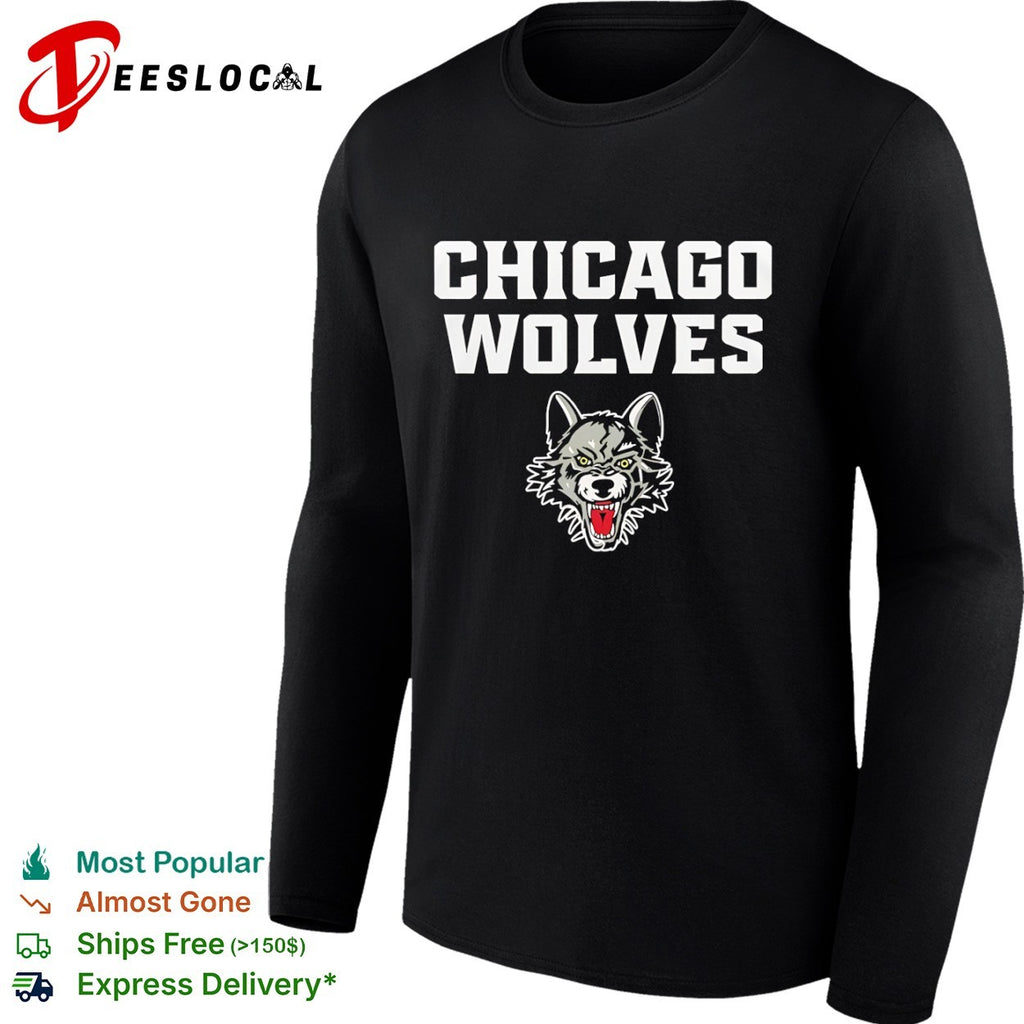 Chicago Wolves hockey team logo shirt
