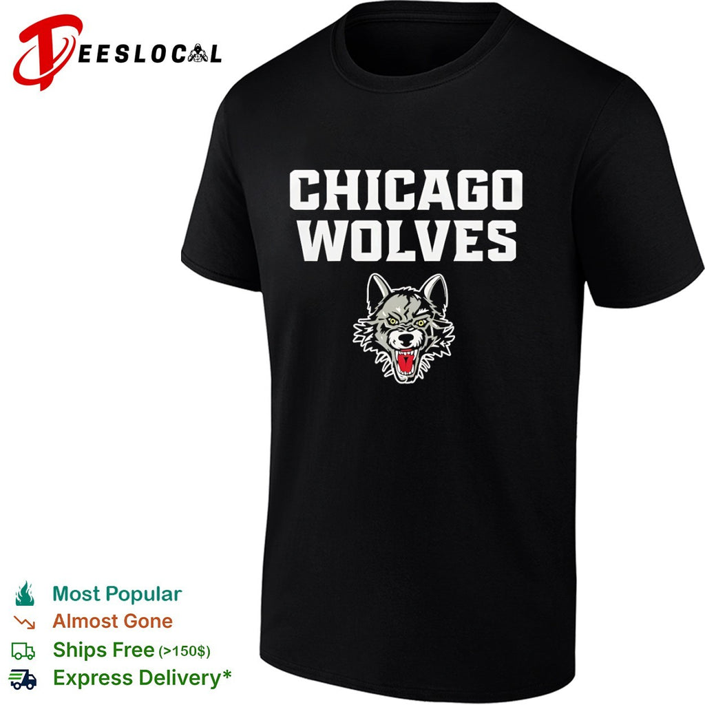 Chicago Wolves hockey team logo shirt