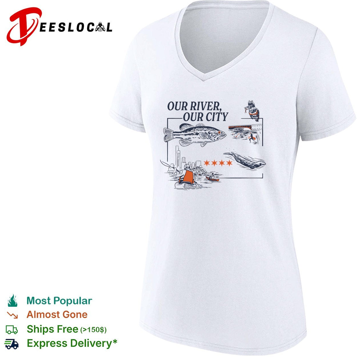 Chicago river wildlife our river our city shirt