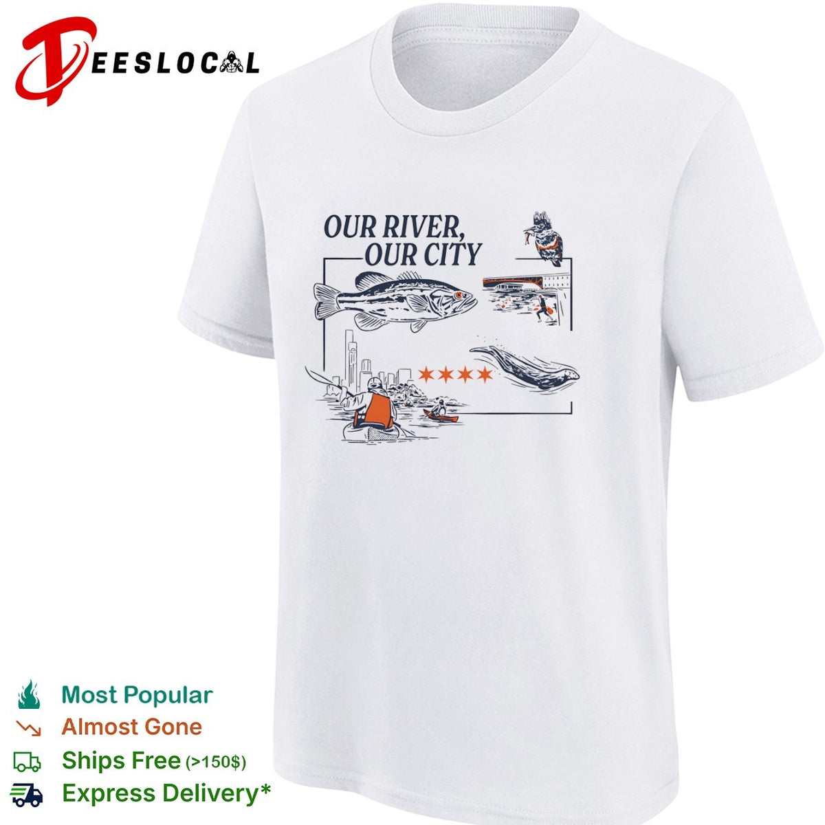 Chicago river wildlife our river our city shirt