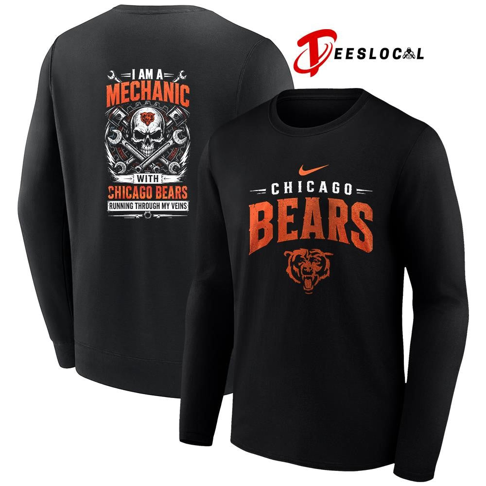 ChicagoBearsIamamechanicrunningthroughmyveinsskeletonshirt
