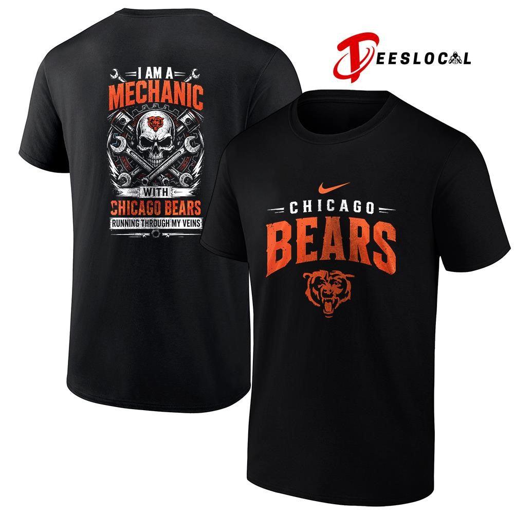 ChicagoBearsIamamechanicrunningthroughmyveinsskeletonshirt