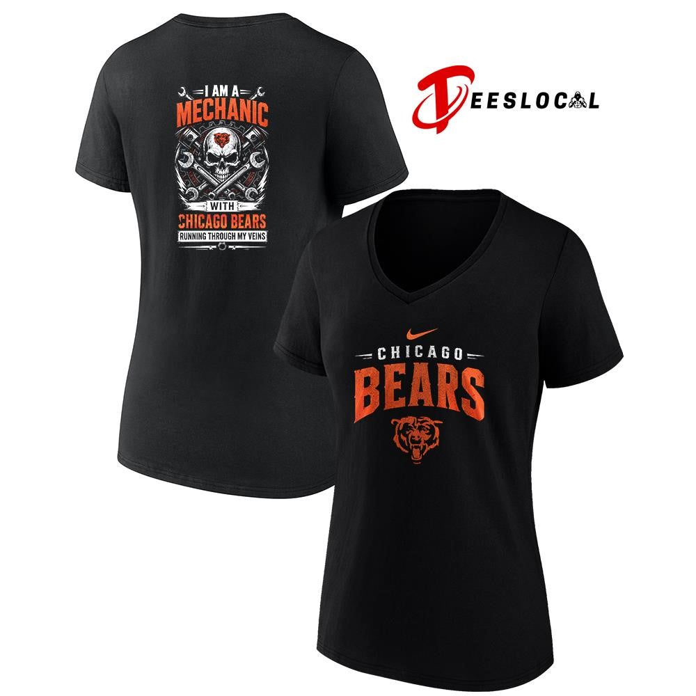 ChicagoBearsIamamechanicrunningthroughmyveinsskeletonshirt