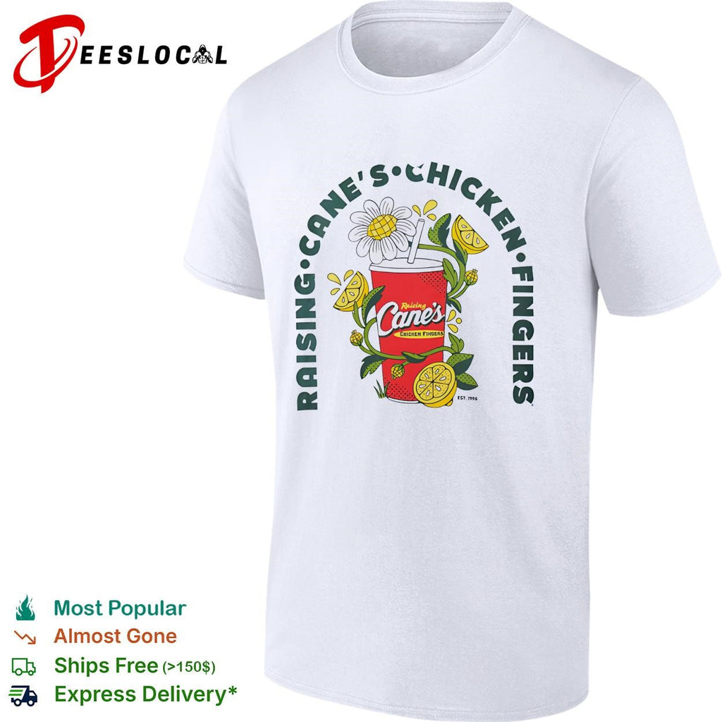 Chicken fingers drink lemon vintage badge shirt