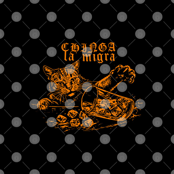 Chinga La Migra Fuck ICE Cat T Shirt