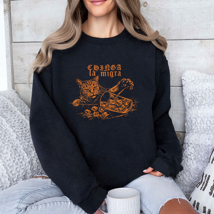 Chinga La Migra Fuck ICE Cat T Shirt