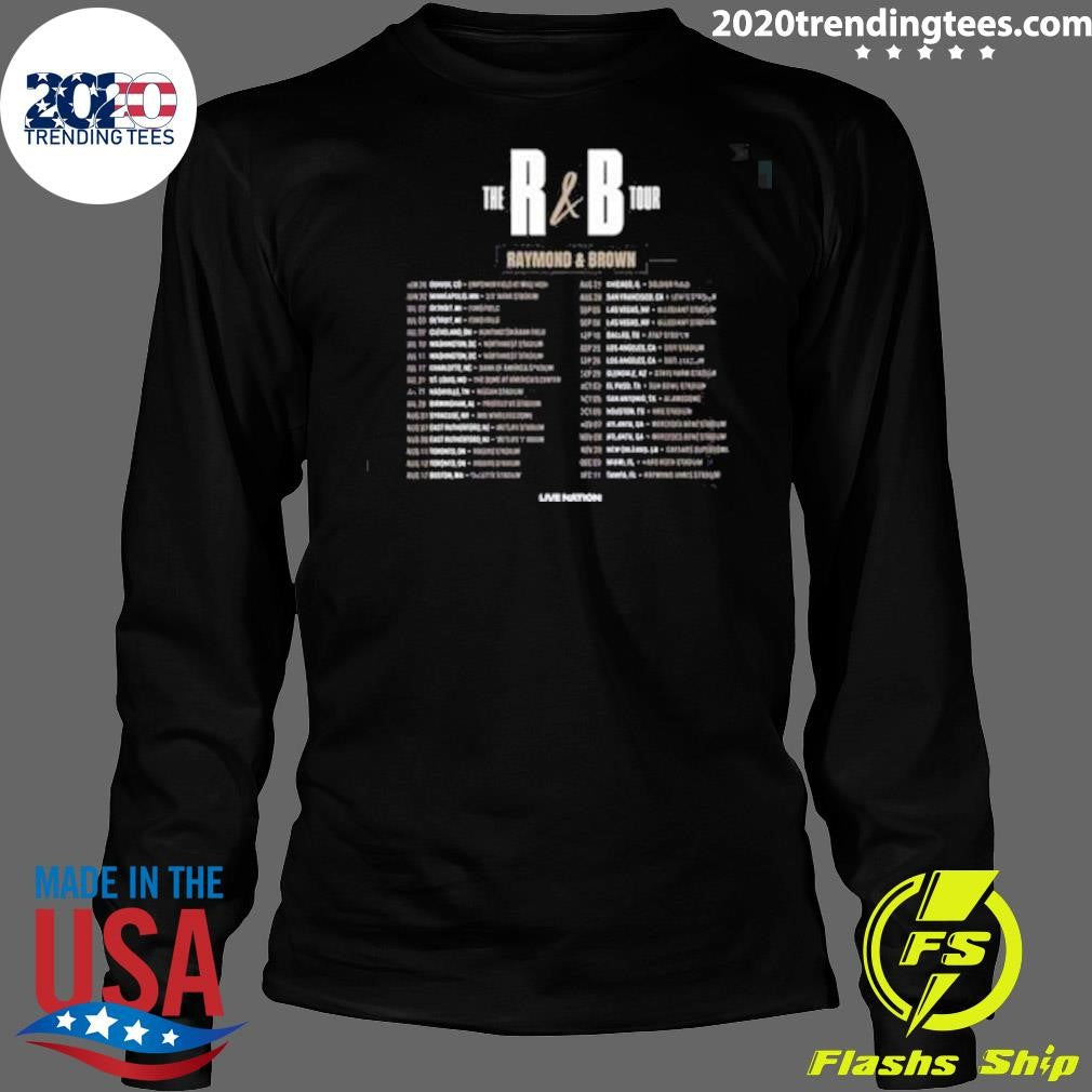 Chris Brown And Usher The R&B Tour Raymond And Brown 2026 North America Shirt