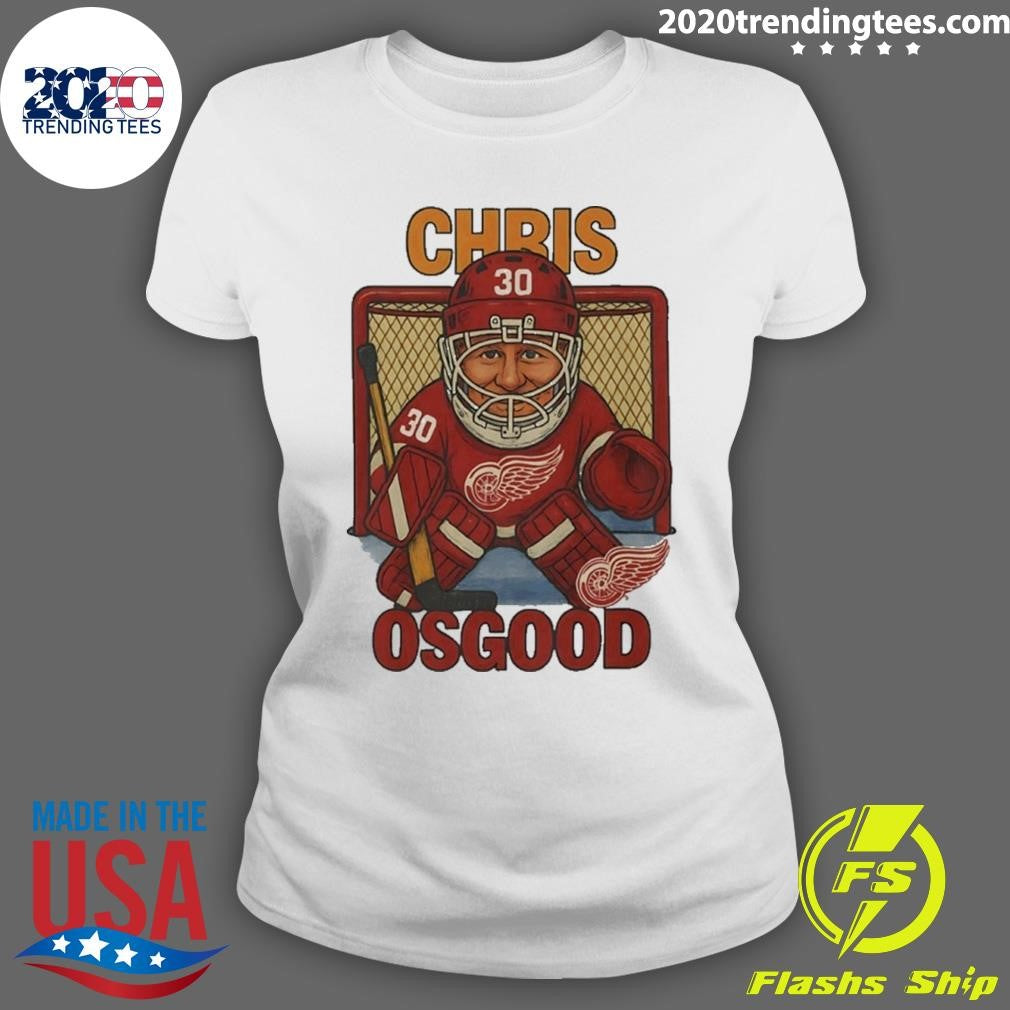 Chris Osgood Detroit Red Wings Hockey Player Caricature Shirt