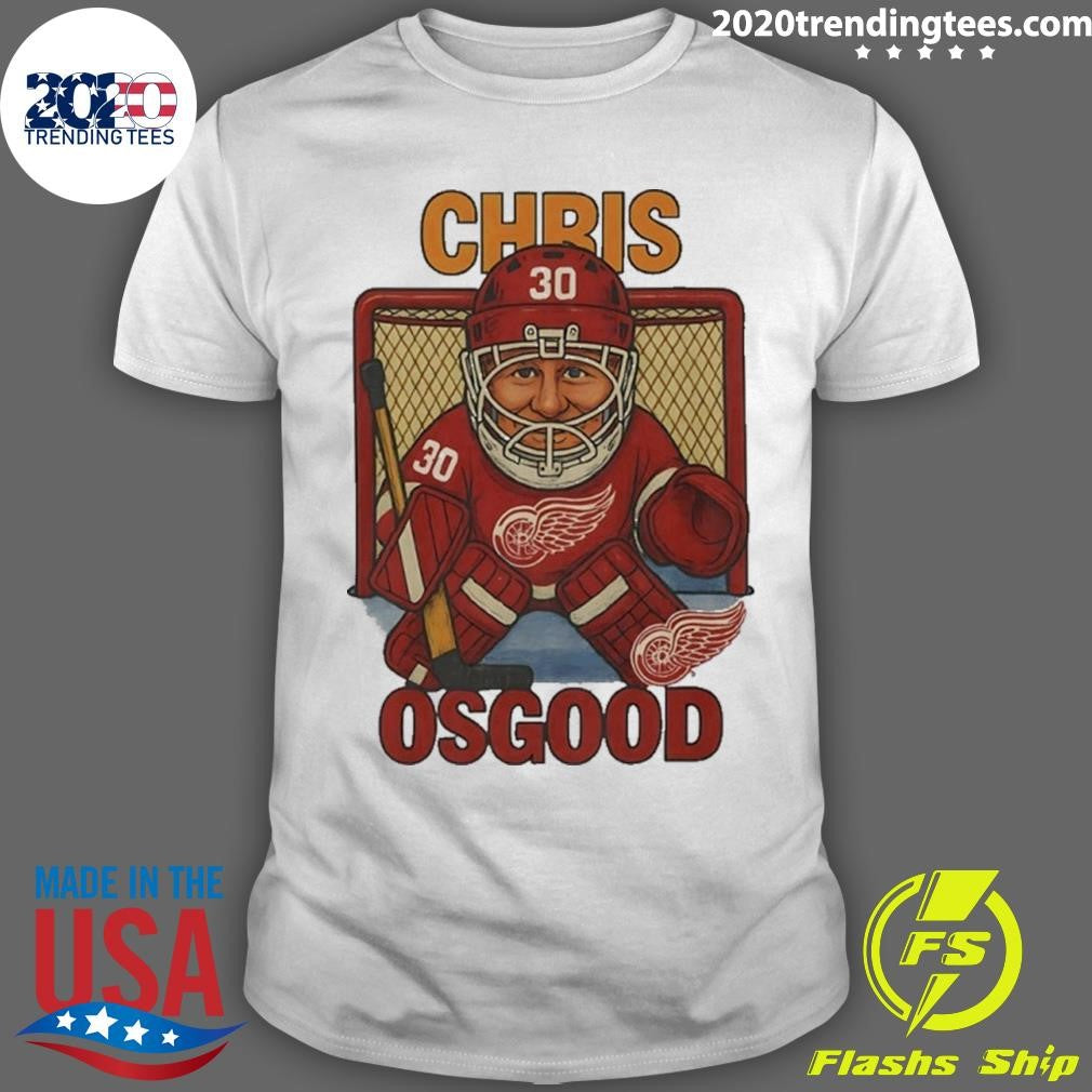 Chris Osgood Detroit Red Wings Hockey Player Caricature Shirt
