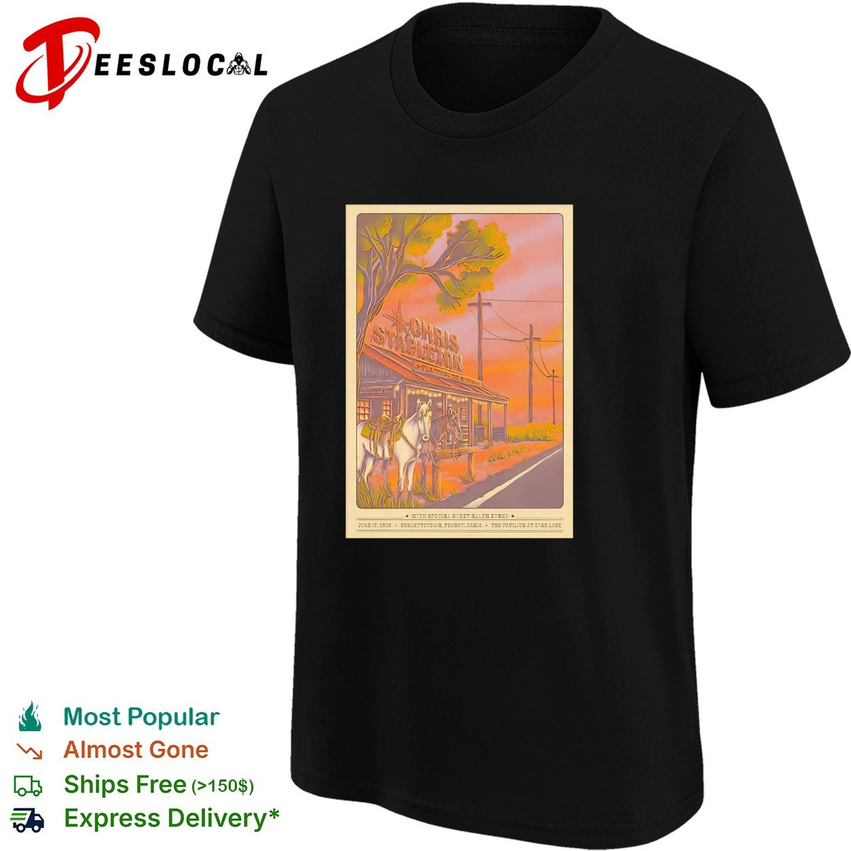Chris Stapleton Featuring The Honchos All American Road Show Allen Stone shirt