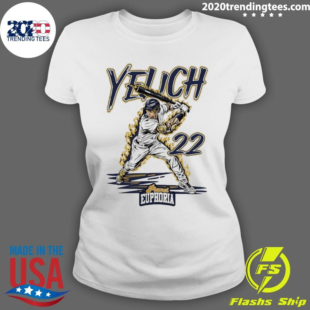 Christian Yelich 22 Milwaukee Brewers Graphic Comic Shirt