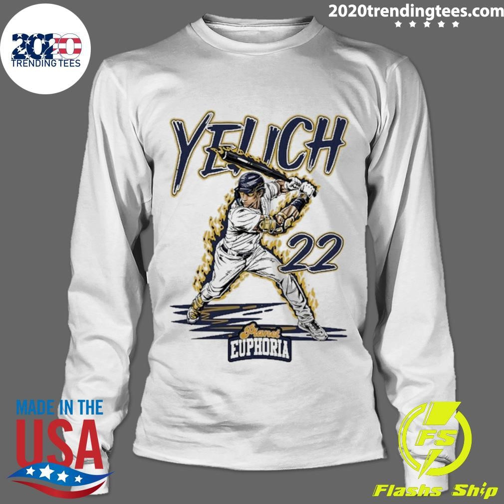 Christian Yelich 22 Milwaukee Brewers Graphic Comic Shirt