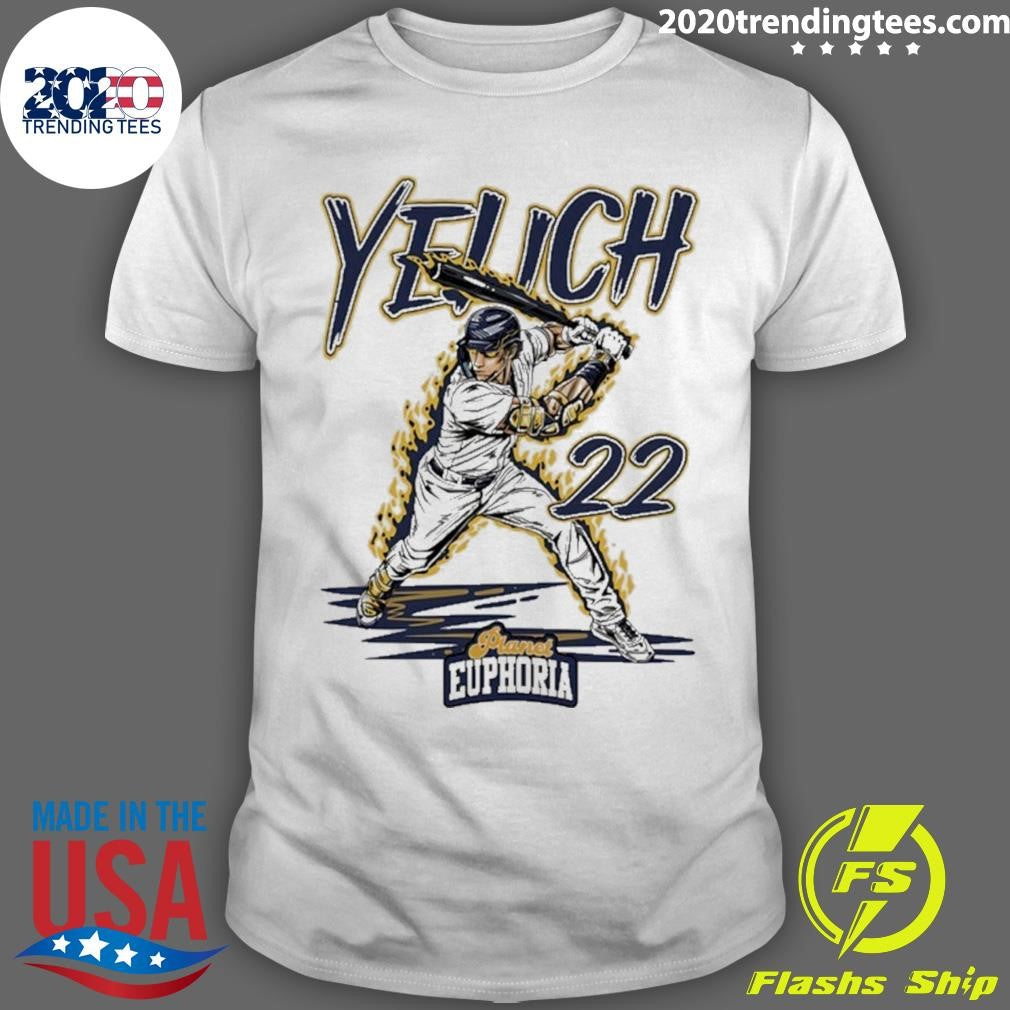Christian Yelich 22 Milwaukee Brewers Graphic Comic Shirt