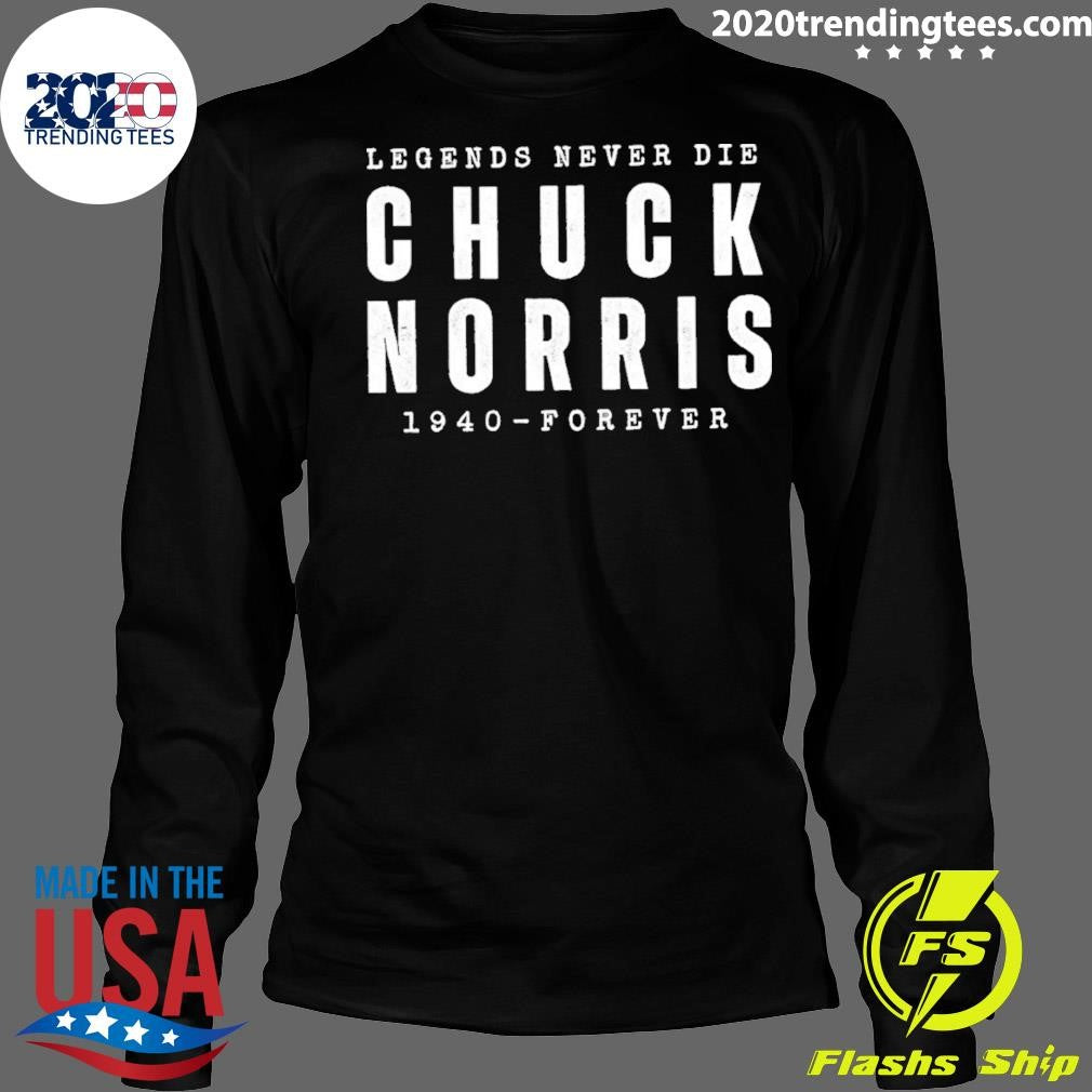 Chuck Norris Legends Never Die 1940-forever Shirt