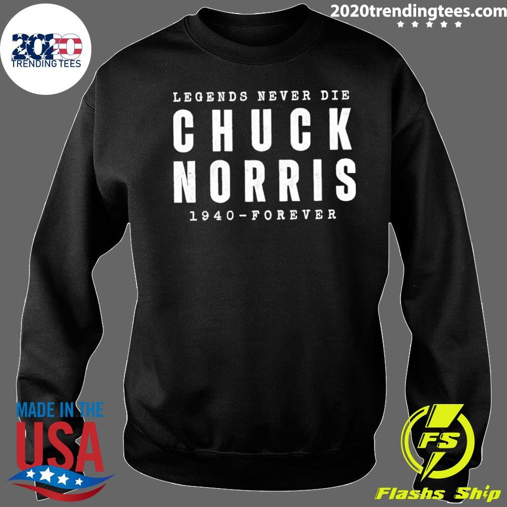 Chuck Norris Legends Never Die 1940-forever Shirt