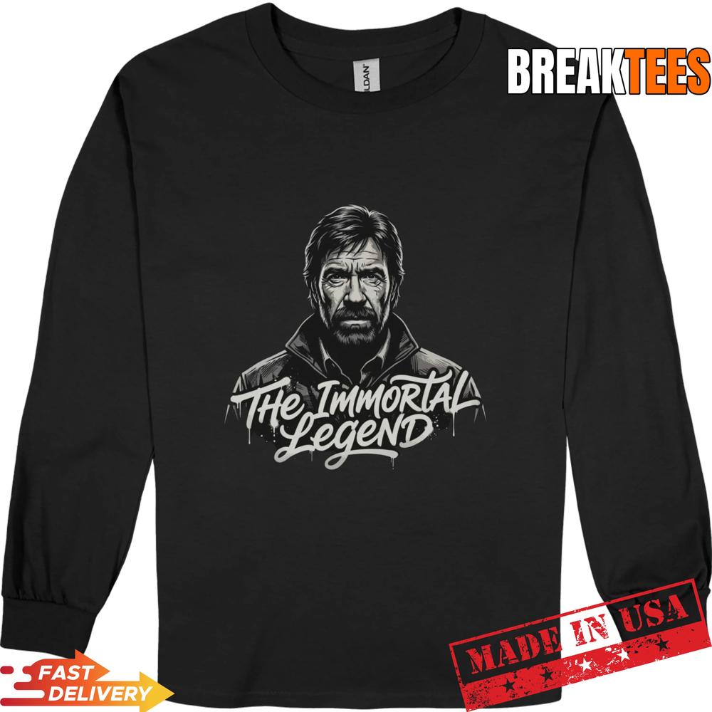 Chuck Norris The Immortal Legend T-Shirt – Minimalist Tribute Graphic Tee