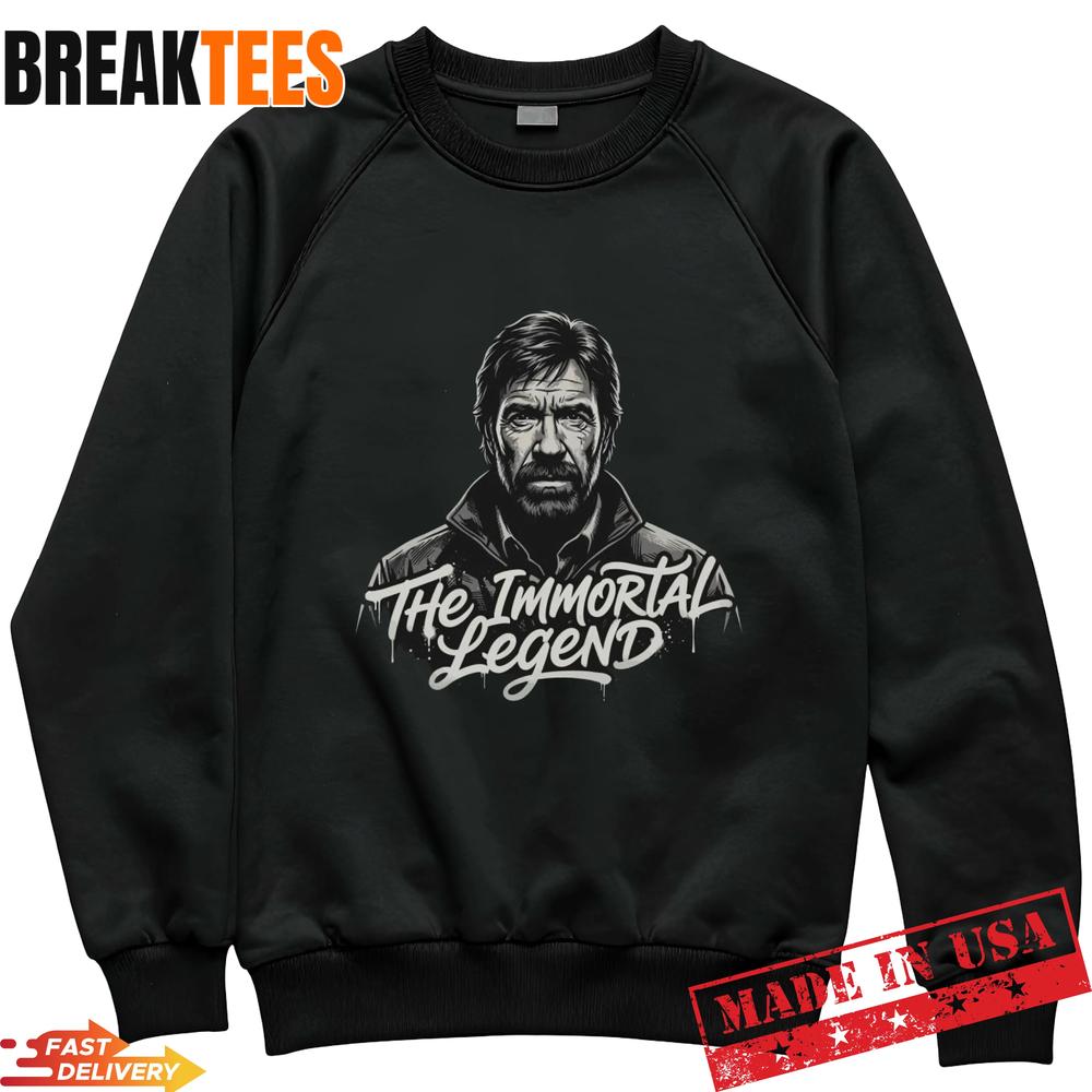 Chuck Norris The Immortal Legend T-Shirt – Minimalist Tribute Graphic Tee