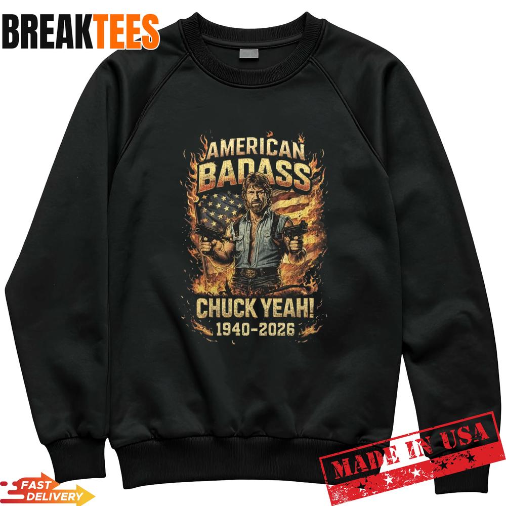 Chuck Yeah American Badass Tribute 1940-2026 Vintage T-Shirt